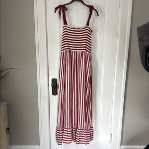 Summersalt Red and White Maxi Dress